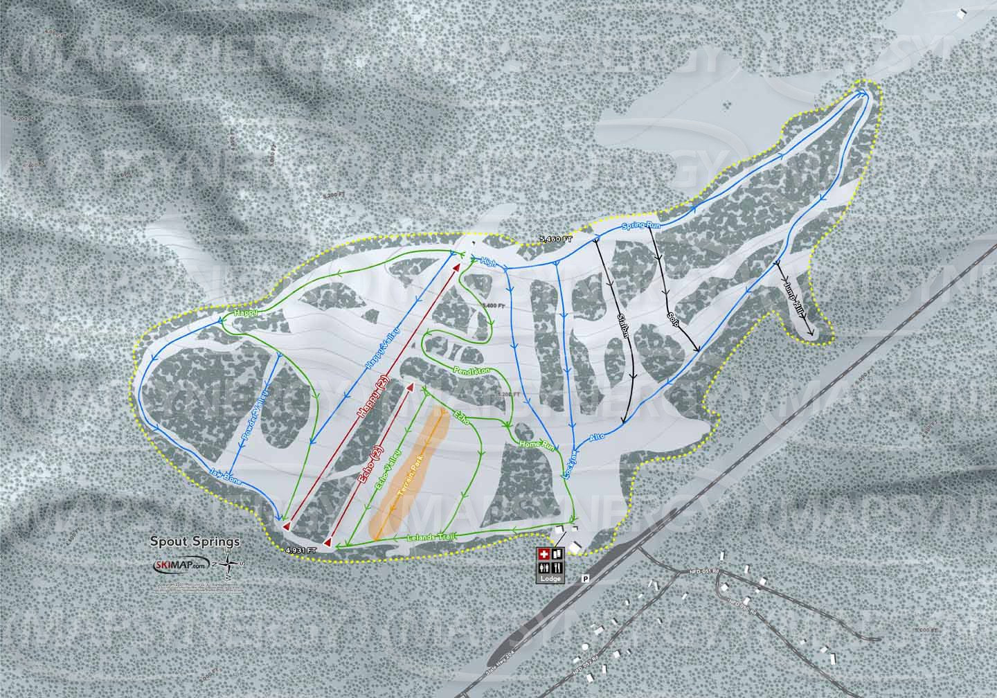 Spout Springs trail map