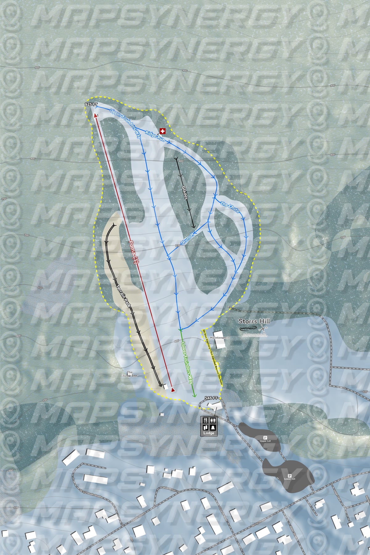 Storrs Hill trail map