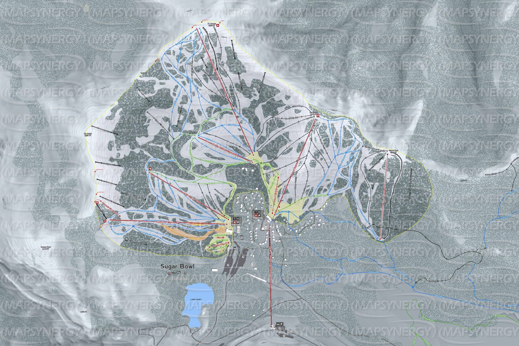 Sugar Bowl trail map