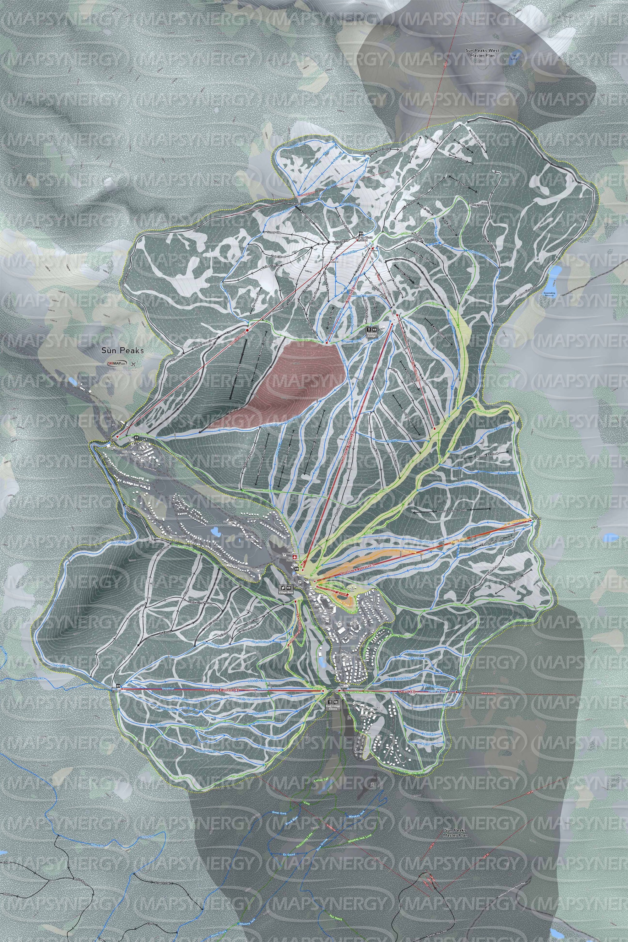 Sun Peaks trail map