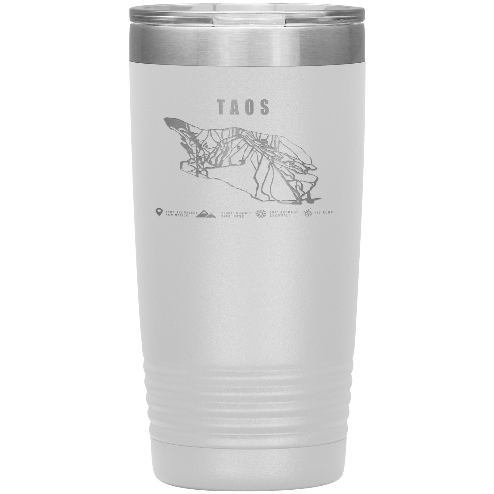 Taos, New Mexico Ski Trail Map 20oz Tumbler