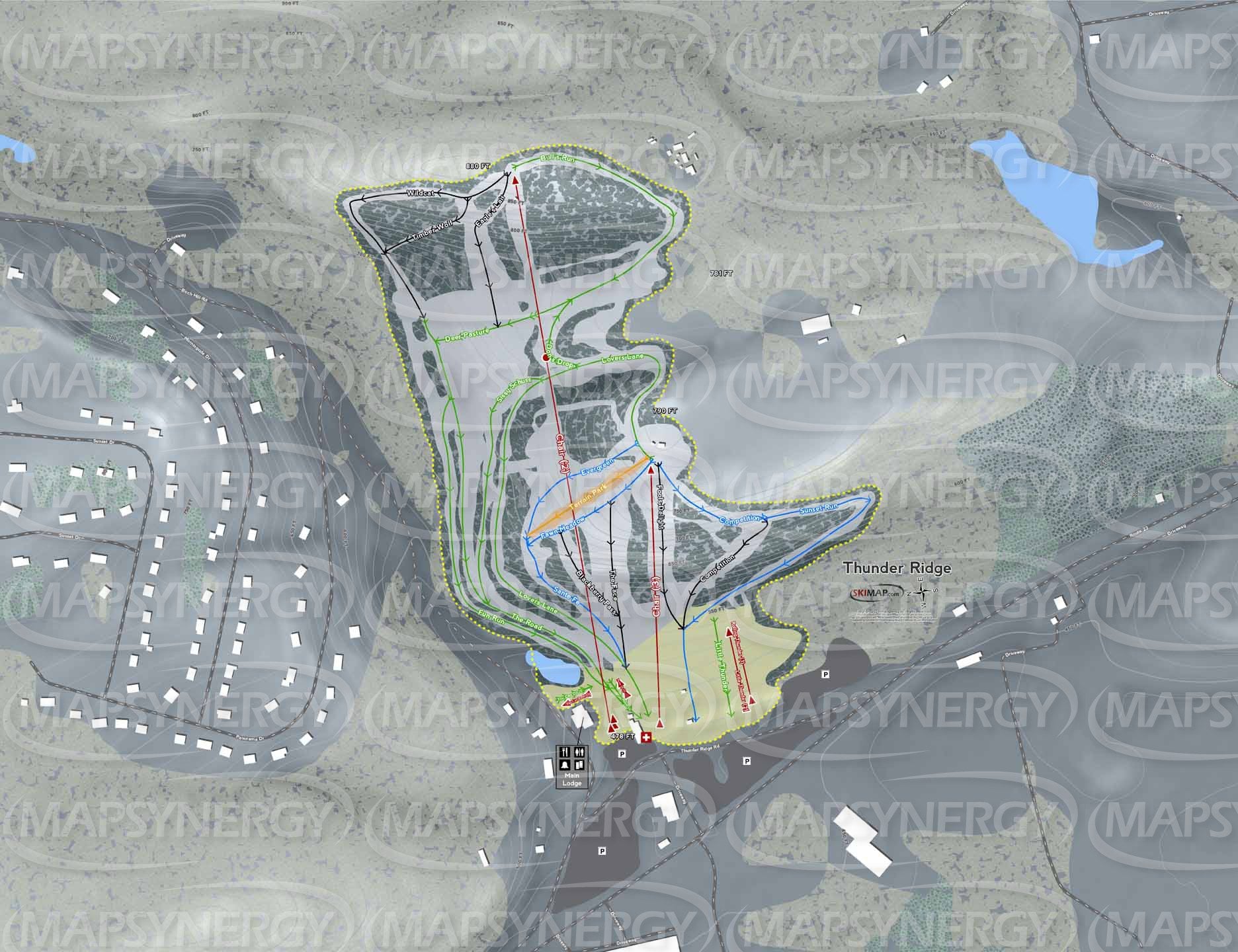 Thunder Ridge trail map