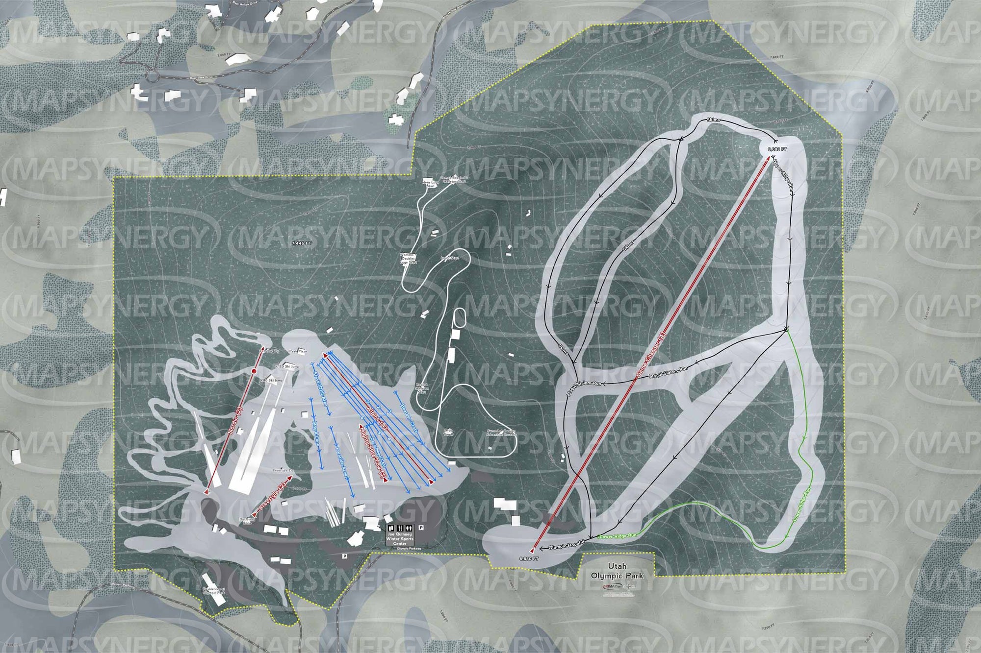Utah Olympic Park trail map