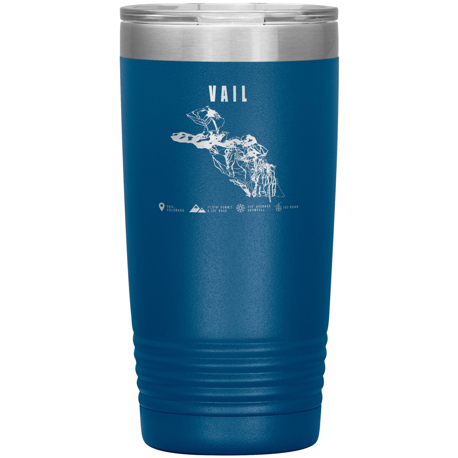 Vail Colorado Ski Trail Map 20oz Tumbler