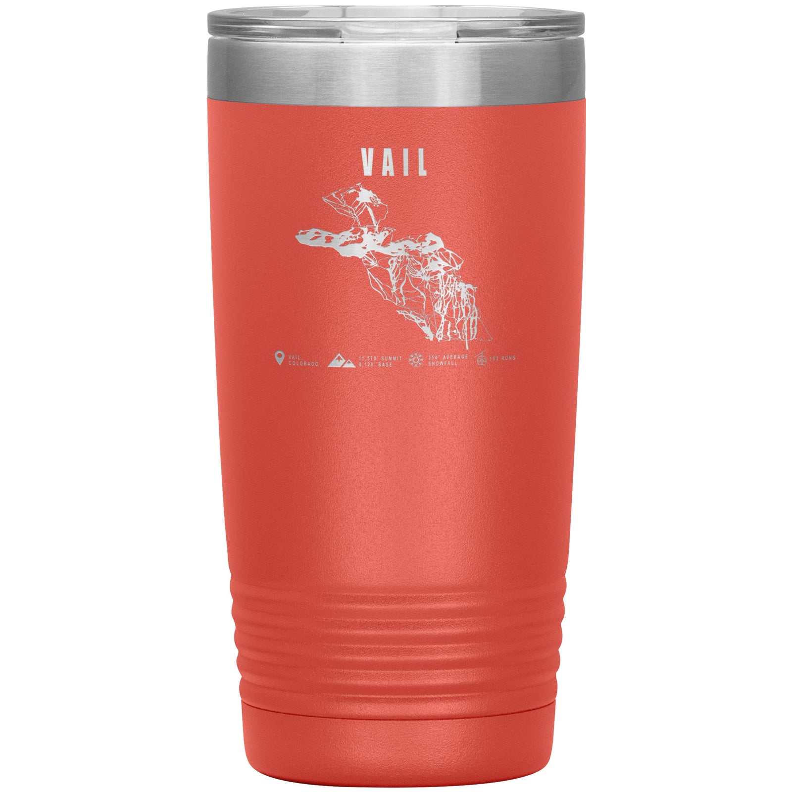 Vail Colorado Ski Trail Map 20oz Tumbler
