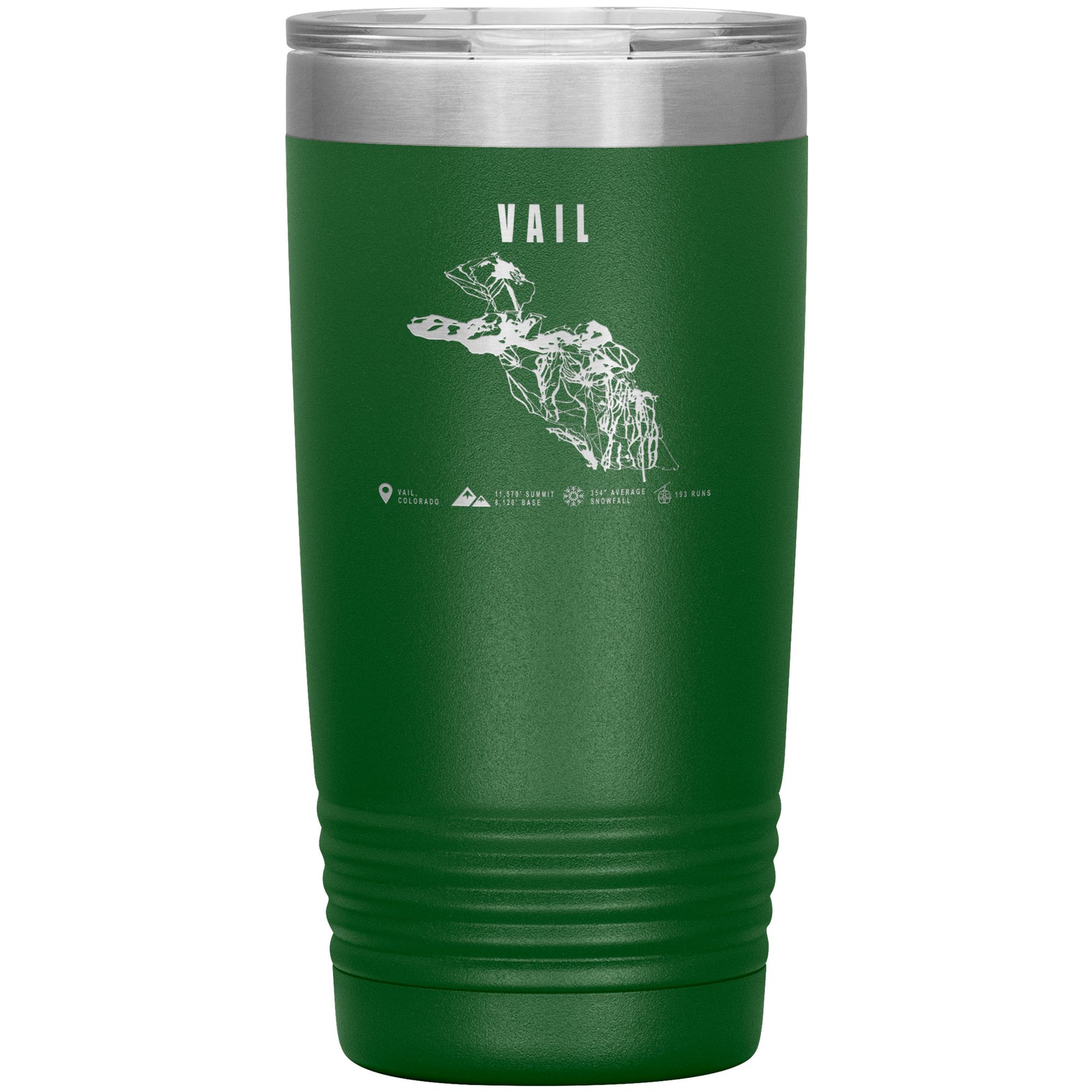 Vail Colorado Ski Trail Map 20oz Tumbler