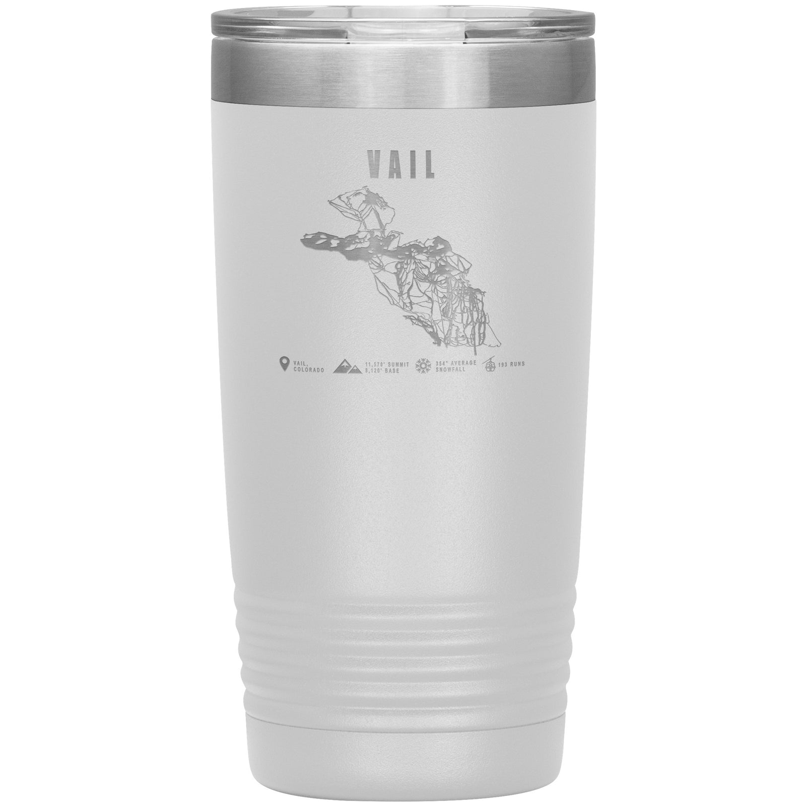 Vail Colorado Ski Trail Map 20oz Tumbler