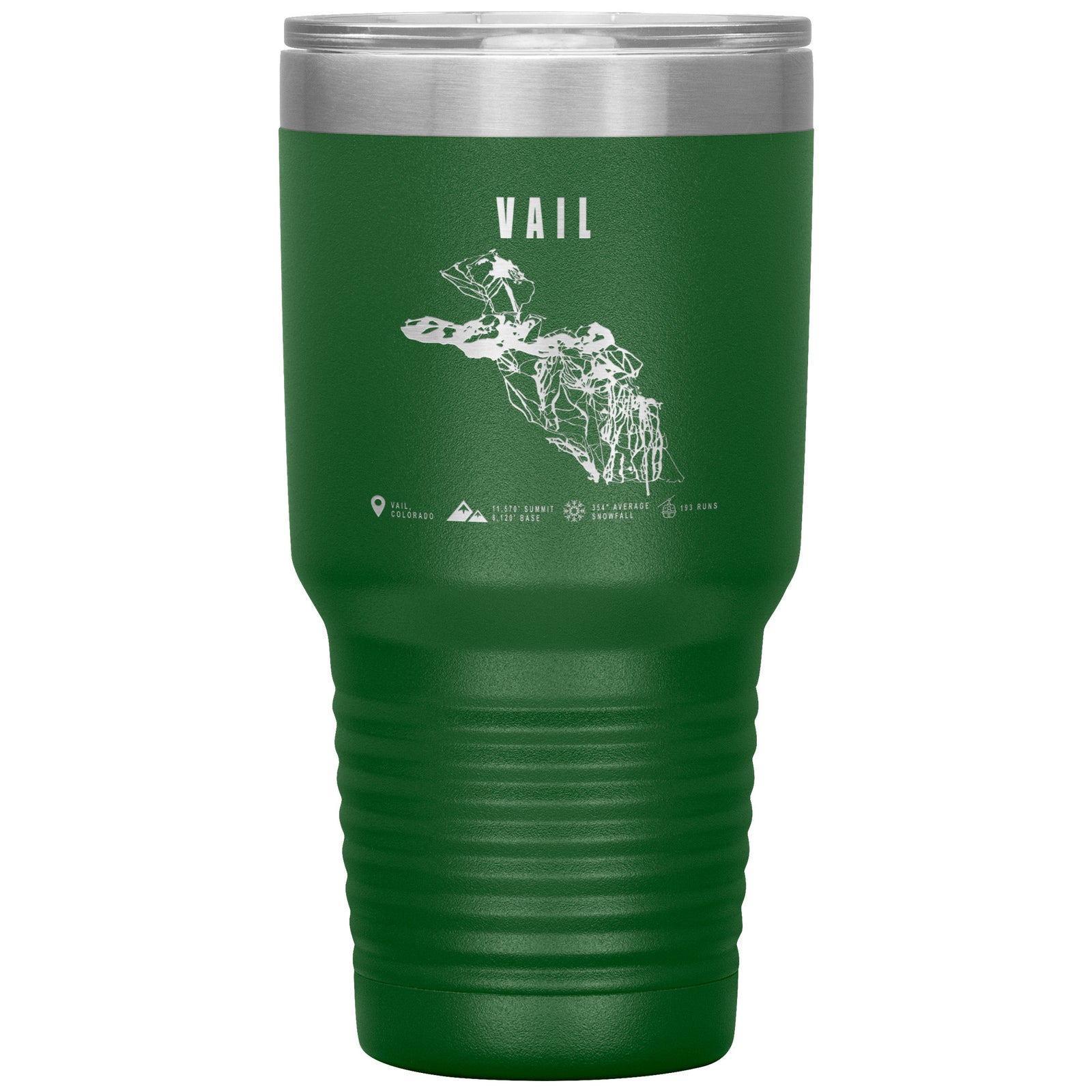 Vail Colorado Ski Trail Map 30oz Tumbler