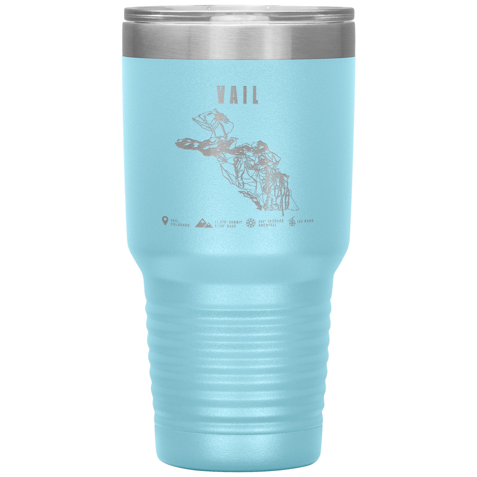 Vail Colorado Ski Trail Map 30oz Tumbler
