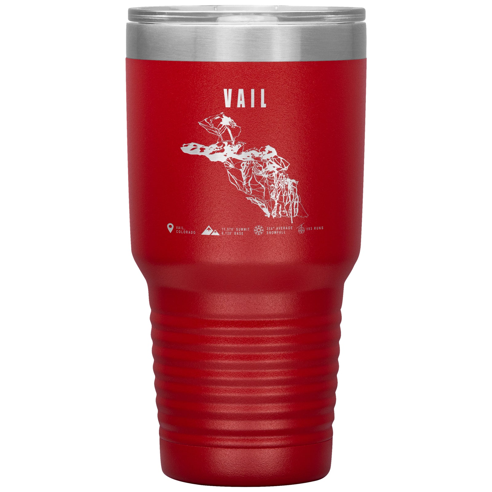 Vail Colorado Ski Trail Map 30oz Tumbler