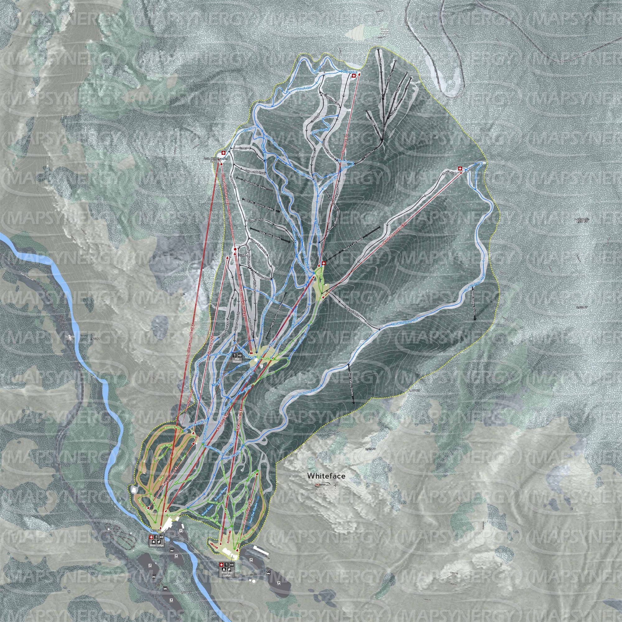 Whiteface Mountain trail map