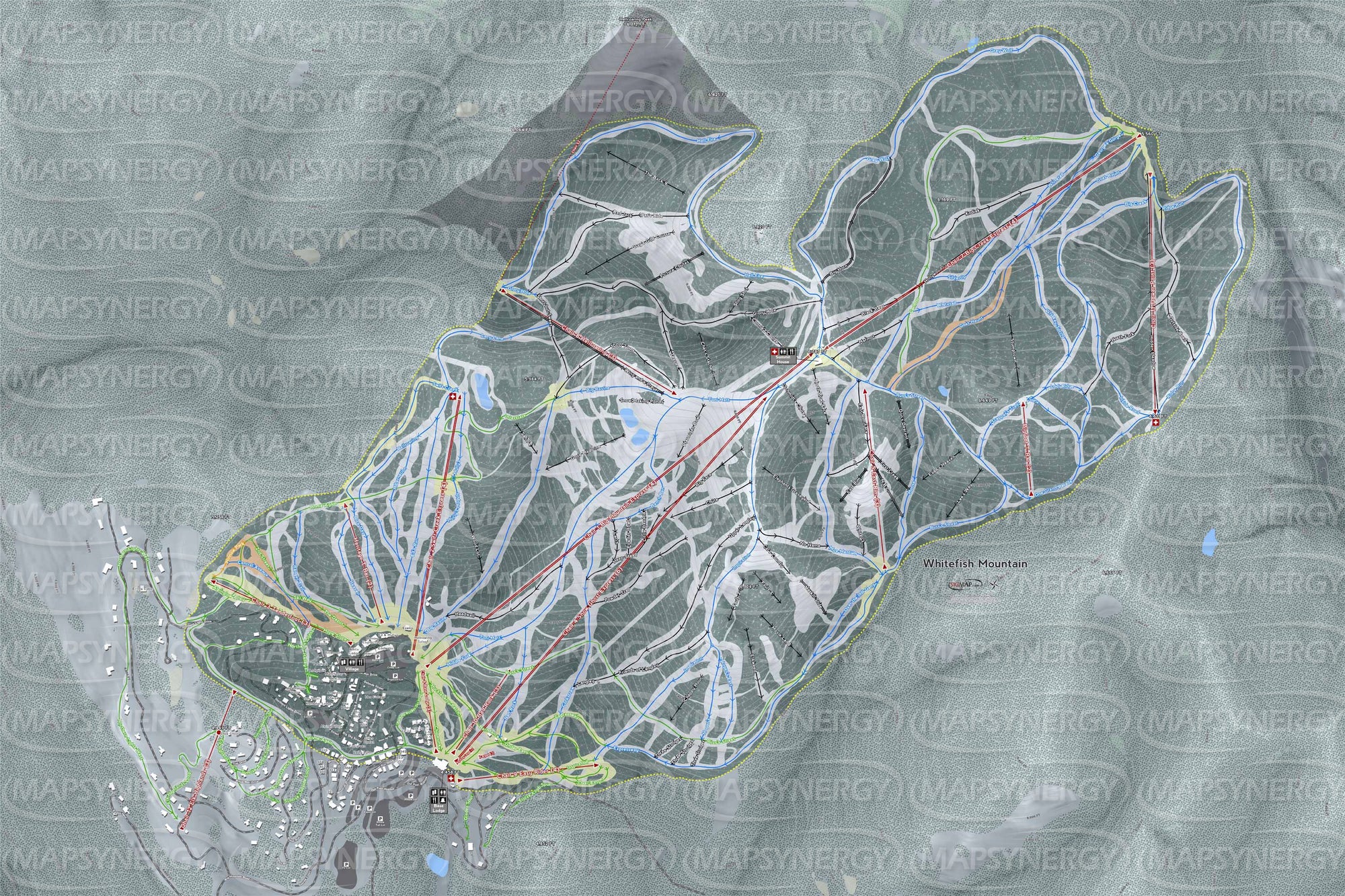 Whitefish Mountain trail map