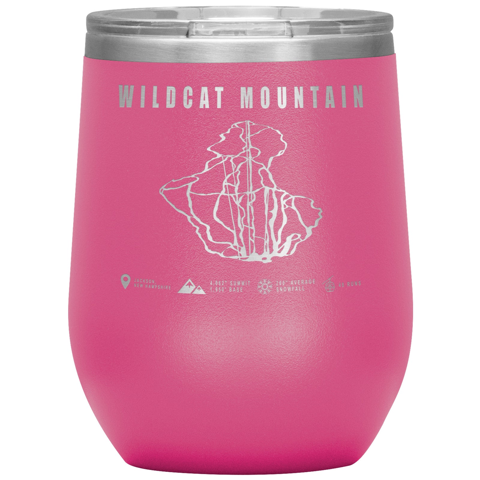 Wildcat Mountain, New Hampshire Ski Trail Map Wine 12oz Tumbler
