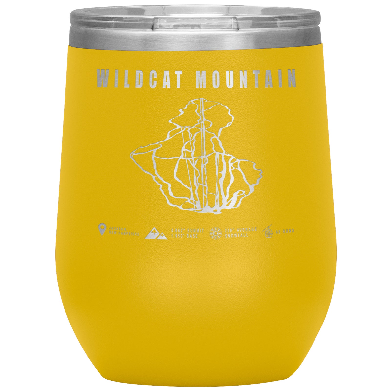 Wildcat Mountain, New Hampshire Ski Trail Map Wine 12oz Tumbler