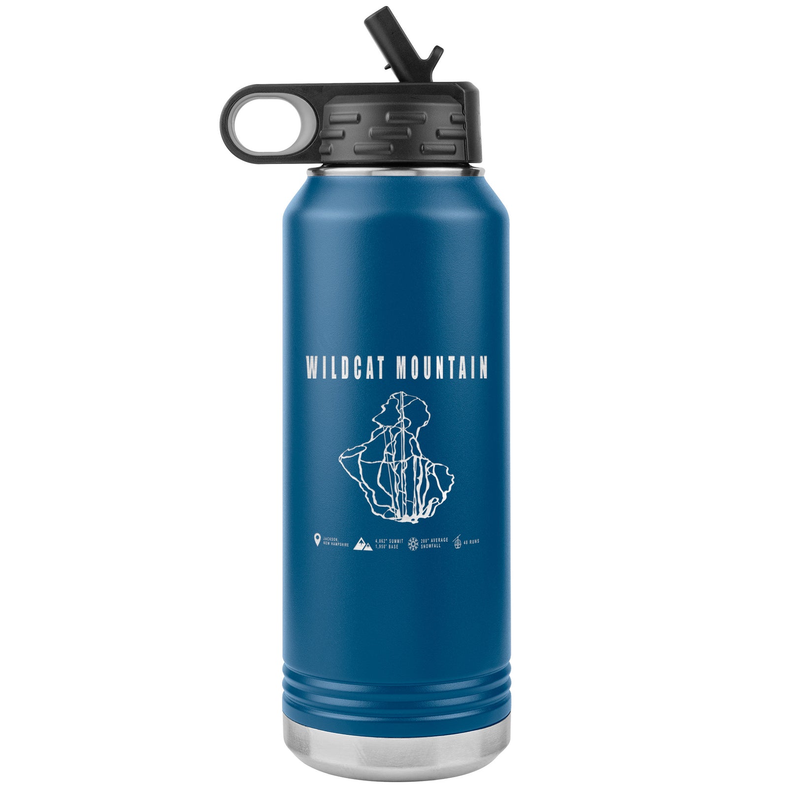 Wildcat Mountain, New Hampshire Ski Trail Map 32oz Water Bottle Tumbler