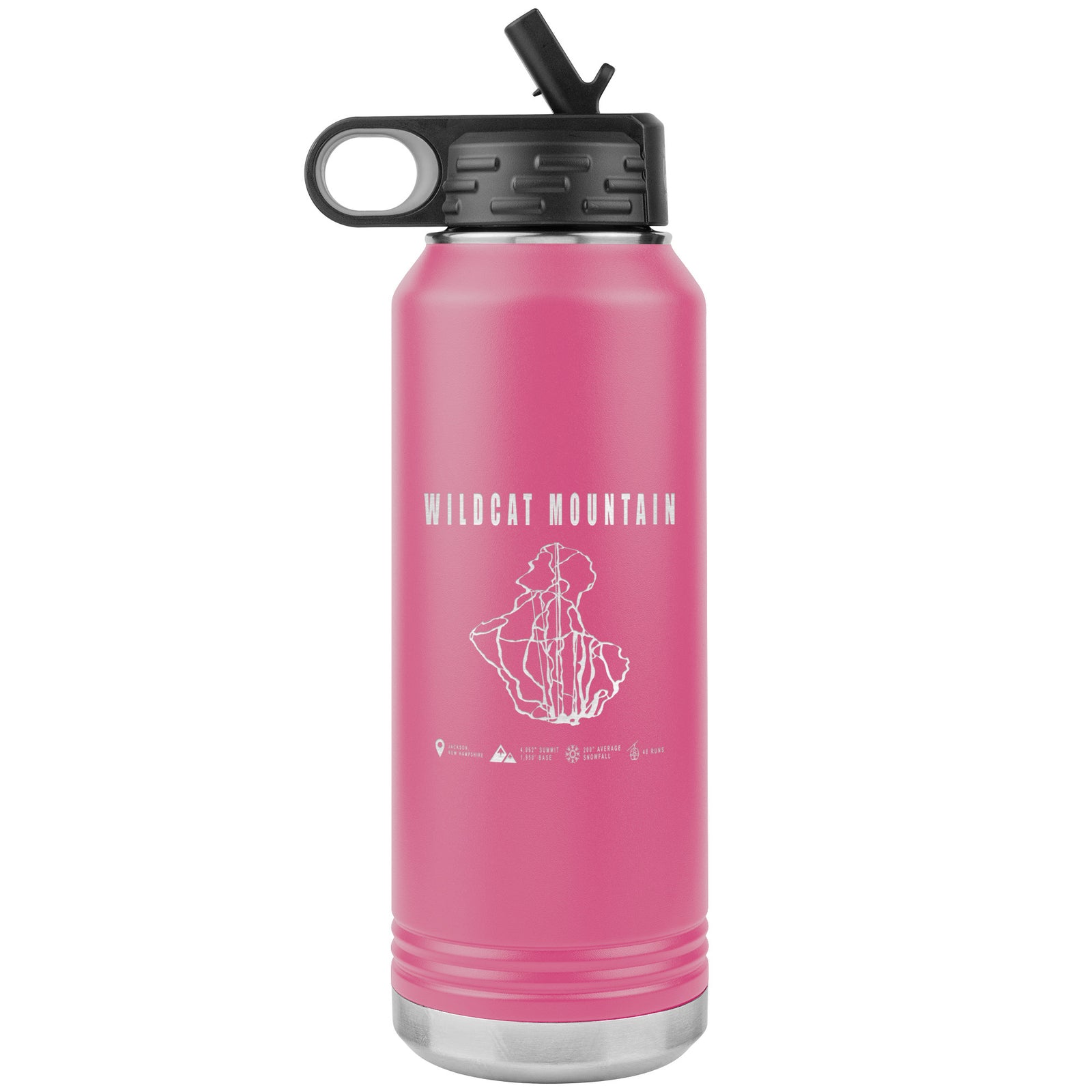 Wildcat Mountain, New Hampshire Ski Trail Map 32oz Water Bottle Tumbler