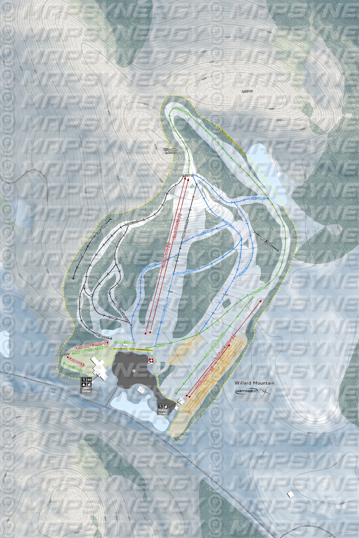 Willard Mountain trail map