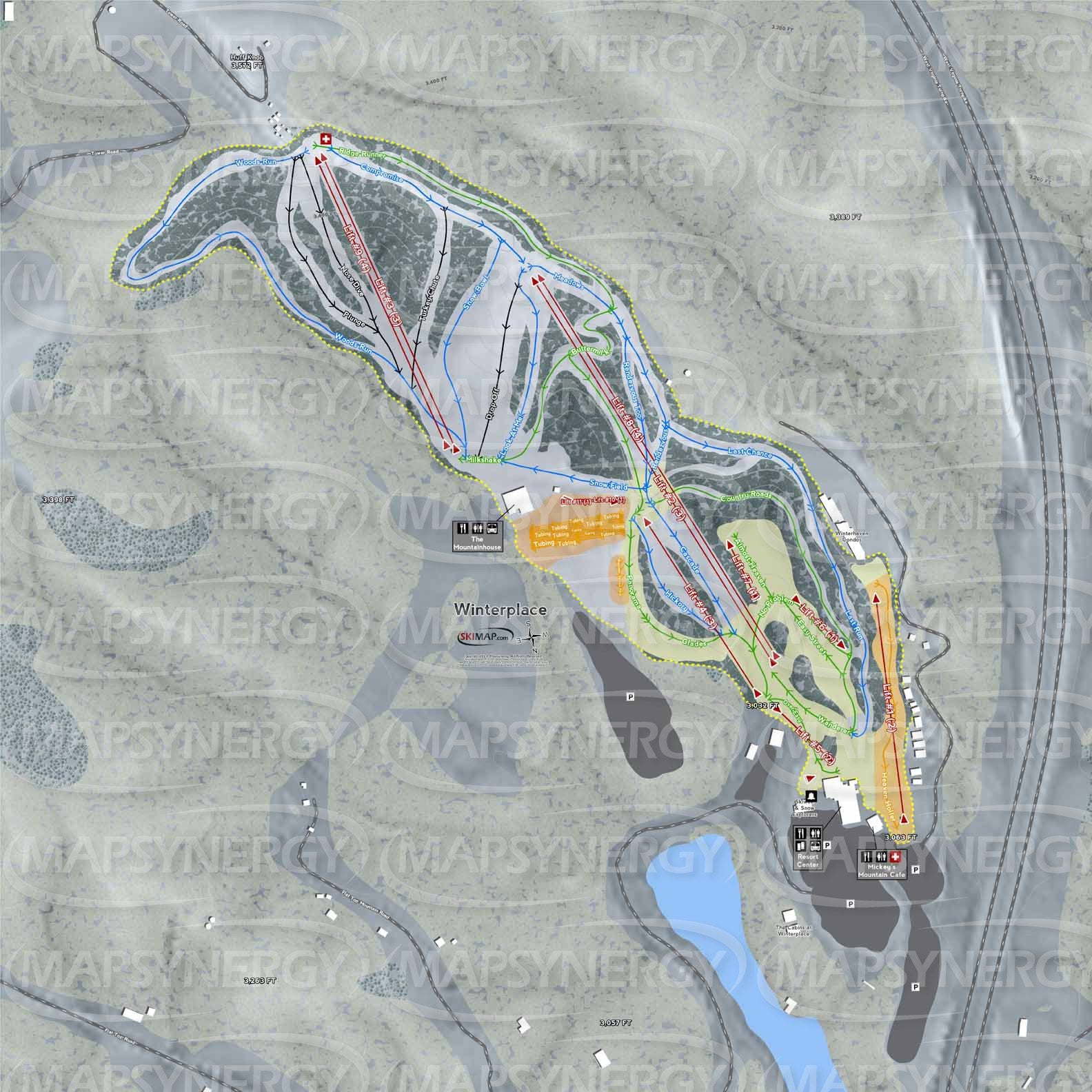 Winterplace trail map