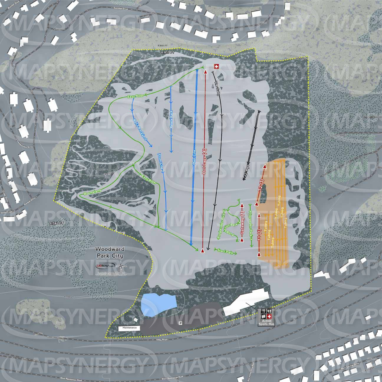 Woodward Park City trail map