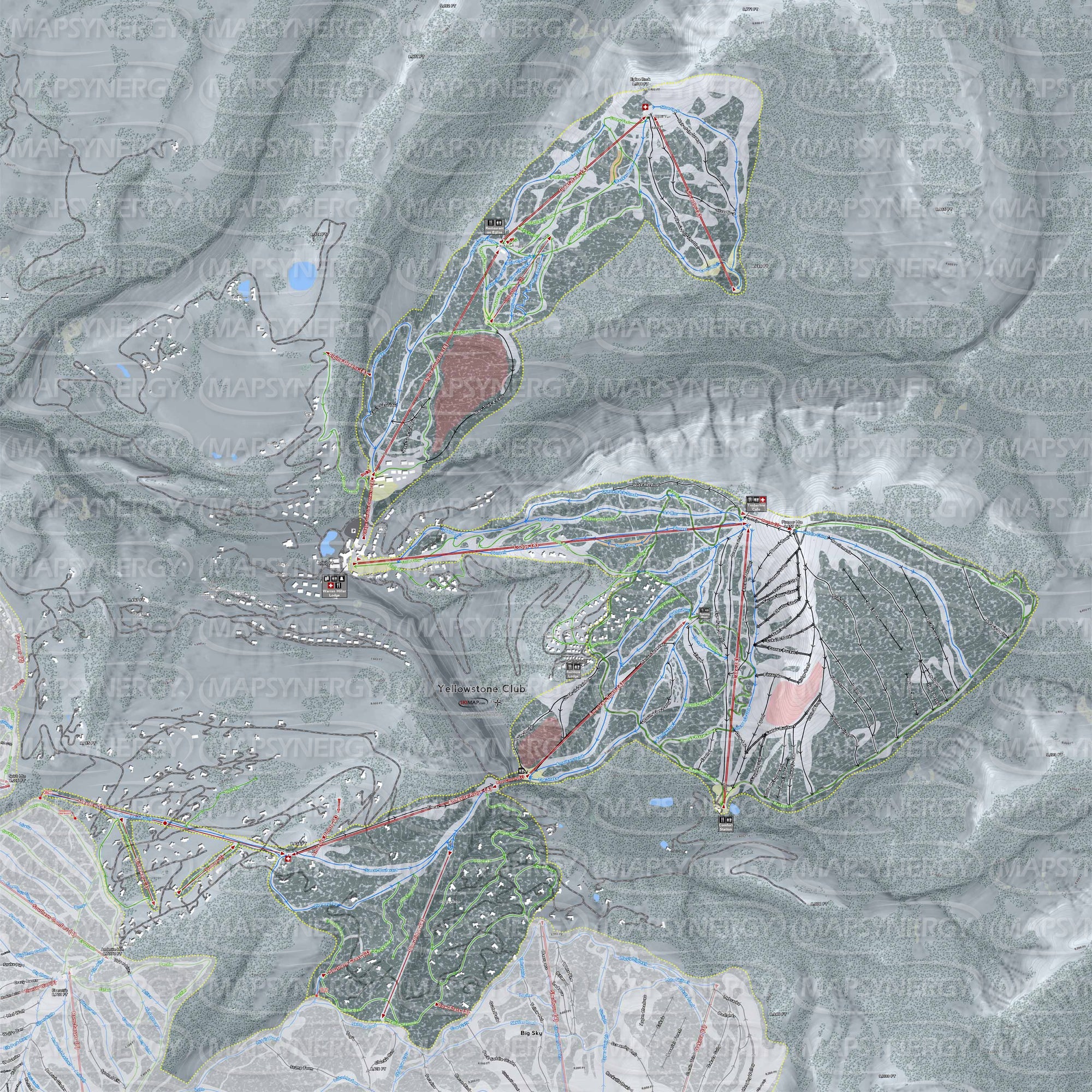 Yellowstone Club trail map