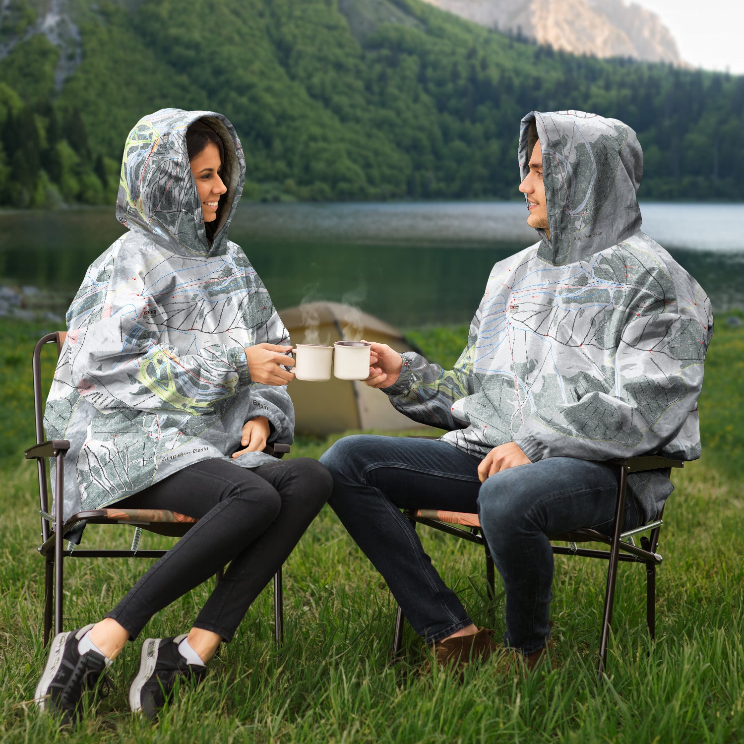 Arapahoe Basin, Colorado Ski Trail Map - Snug Hoodie