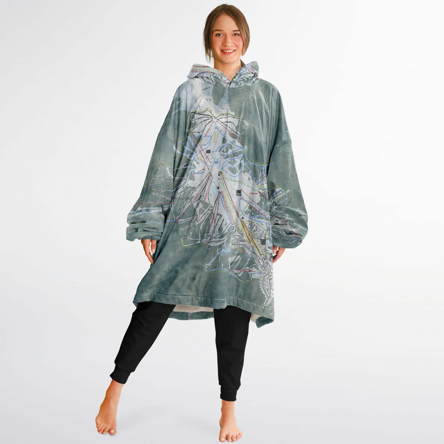 Mount Buller, Australia Ski Trail Map - Snug Hoodie