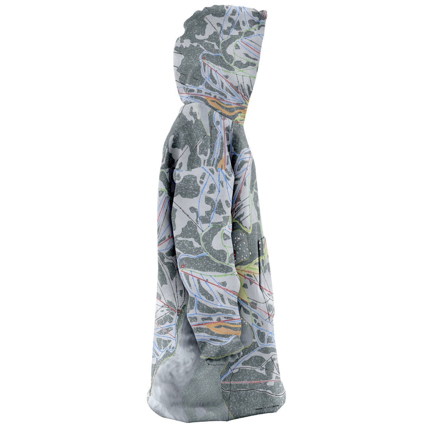 Sugar Bowl, California Ski Trail Map - Snug Hoodie