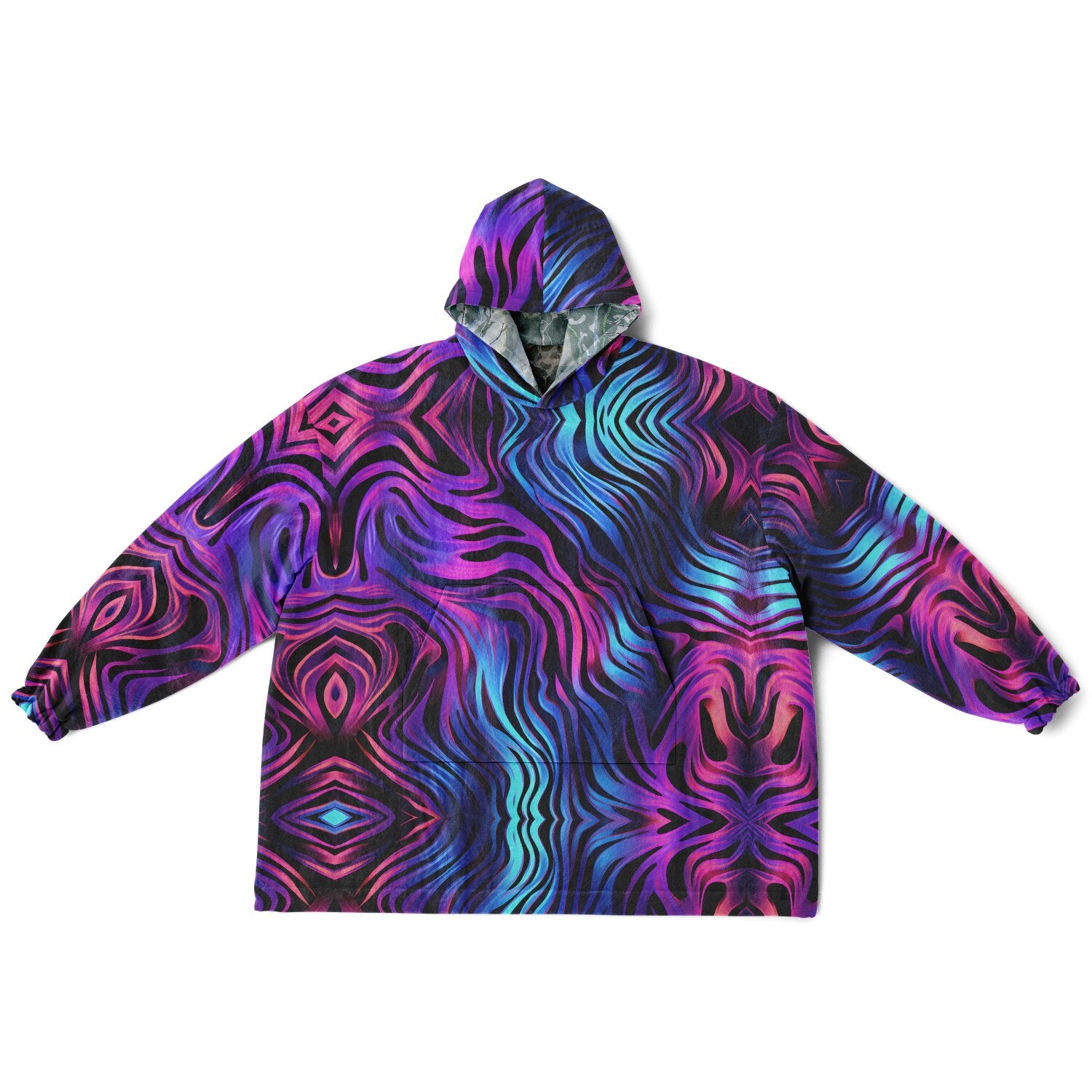 Powder Mountain, Utah Ski Resort Map Reversible Snug Hoodie