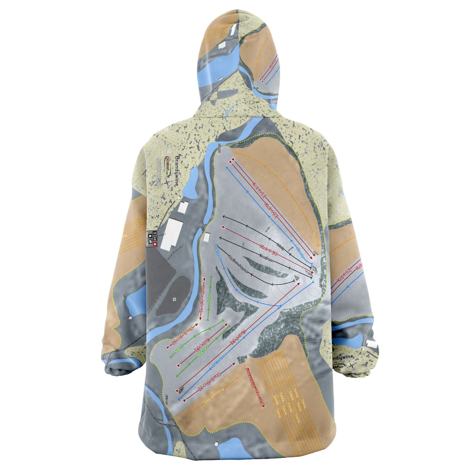 Brandywine, Ohio Ski Trail Map - Snug Hoodie