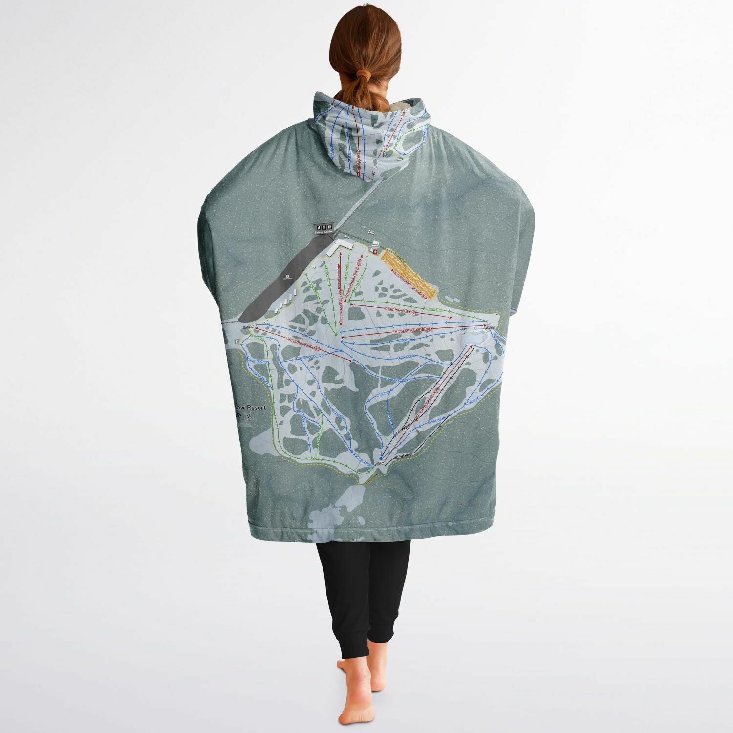 Selwyn Snow Resort, Australia Ski Trail Map - Snug Hoodie