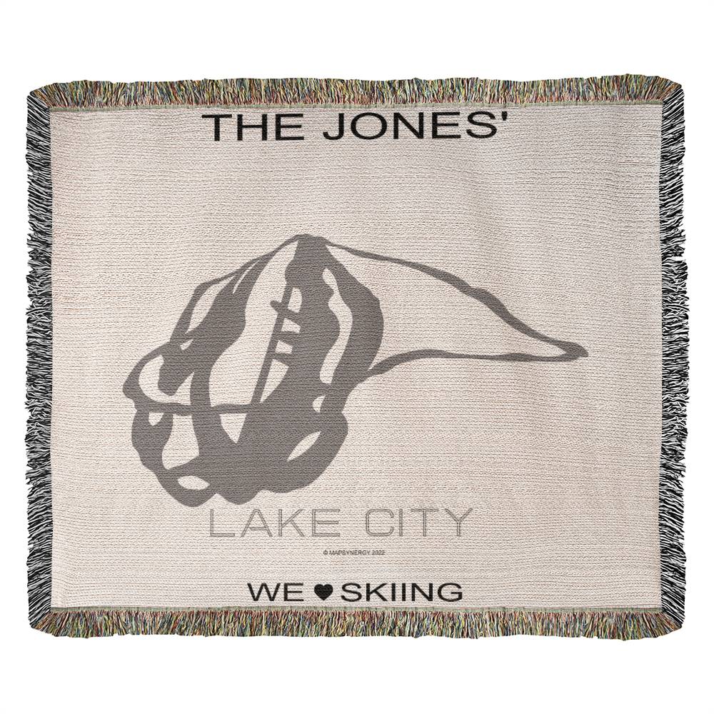 PERSONALIZED LAKE CITY, COLORADO WOVEN BLANKET - Powderaddicts
