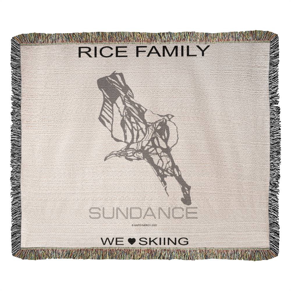 PERSONALIZED SUNDANCE, UTAH WOVEN BLANKET - Powderaddicts