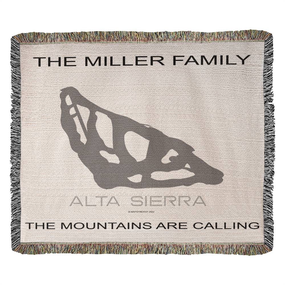 PERSONALIZED ALTA SIERRA, CALIFORNIA WOVEN BLANKET