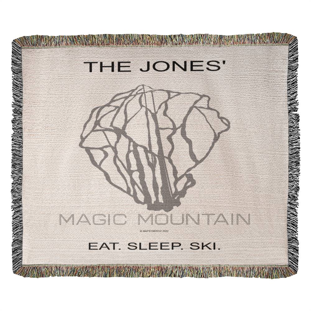 PERSONALIZED Magic Mountain, Vermont WOVEN BLANKET