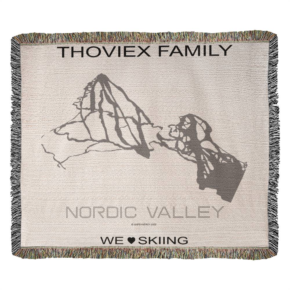 PERSONALIZED NORDIC VALLEY, UTAH WOVEN BLANKET