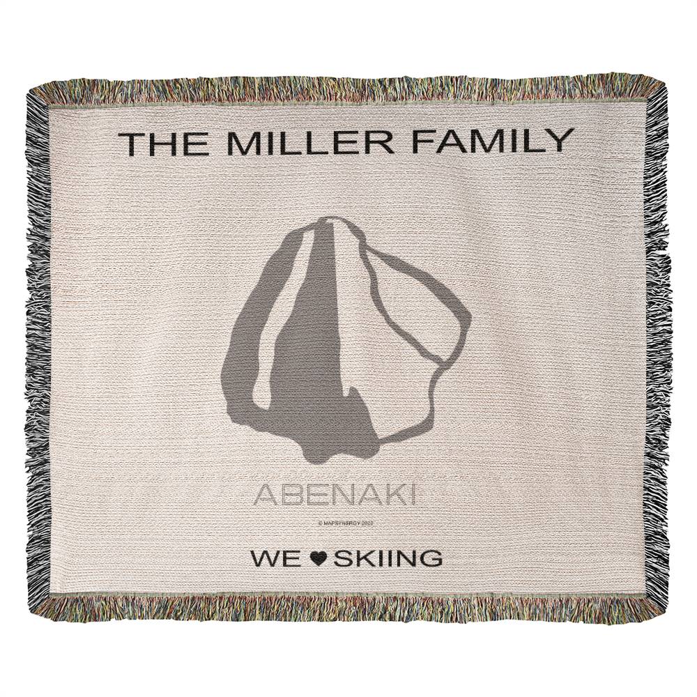 PERSONALIZED ABENAKI, NEW HAMPSHIRE WOVEN BLANKET