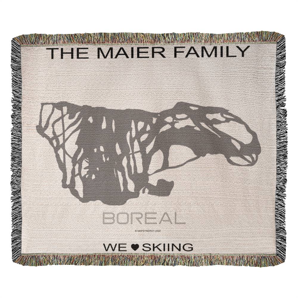 PERSONALIZED Boreal, California WOVEN BLANKET