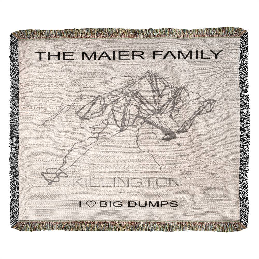 PERSONALIZED Killington, Vermont WOVEN BLANKET