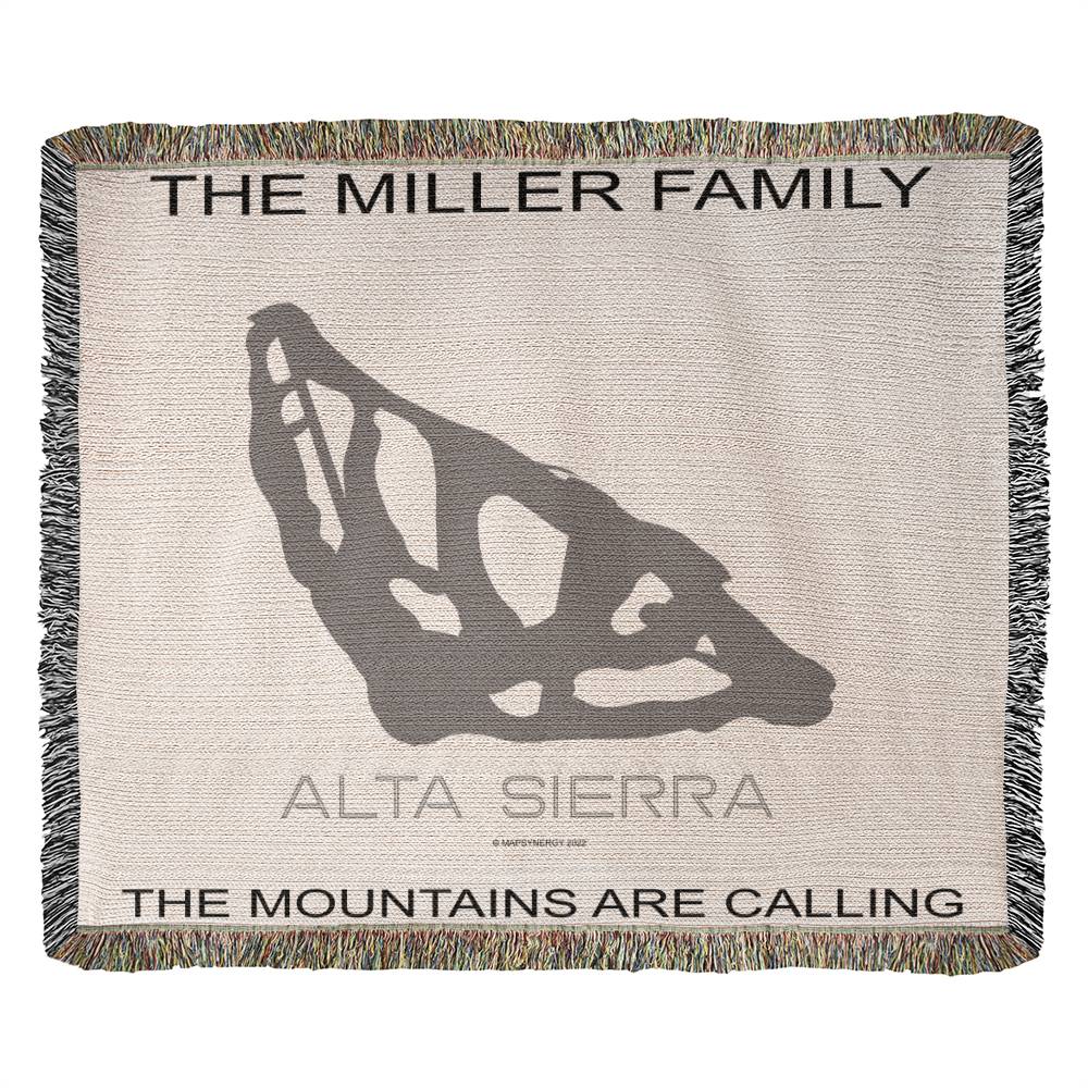 PERSONALIZED Alta Sierra, California WOVEN BLANKET