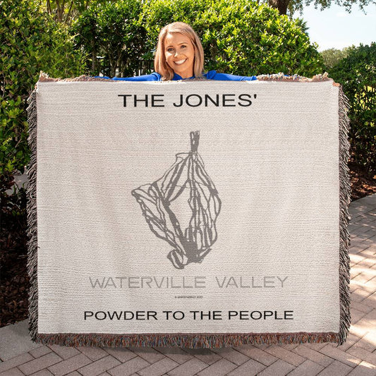 PERSONALIZED WATERVILLE VALLEY, NEW HAMPSHIRE WOVEN BLANKET