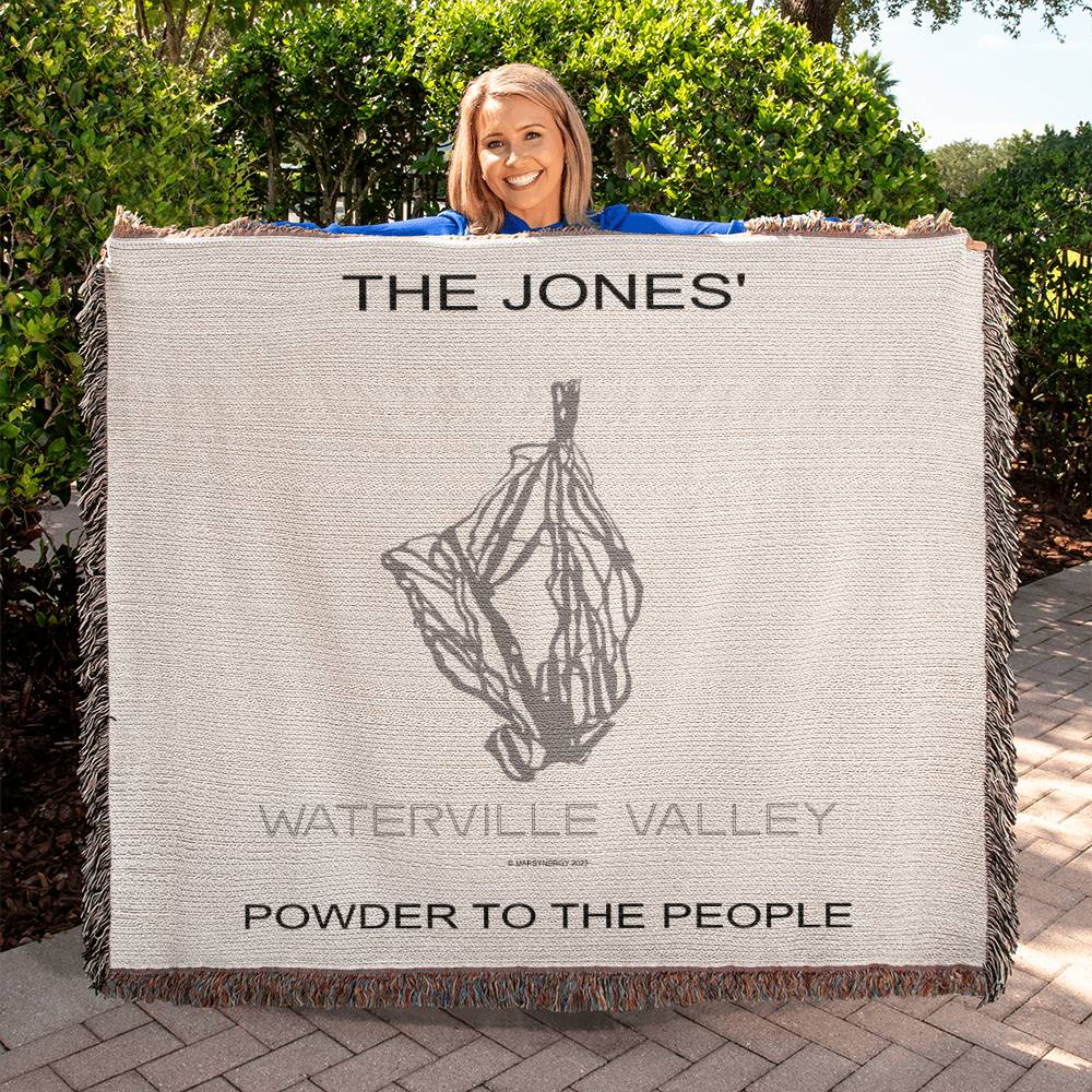 PERSONALIZED WATERVILLE VALLEY, NEW HAMPSHIRE WOVEN BLANKET