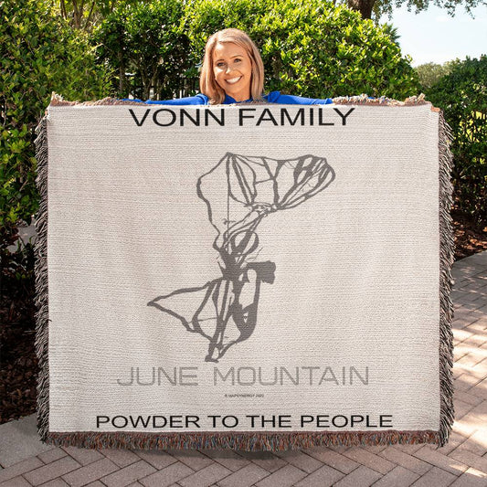 PERSONALIZED June Mountain, California WOVEN BLANKET