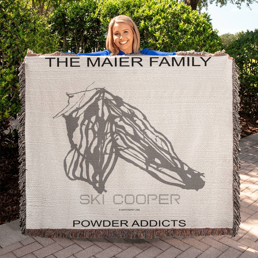 PERSONALIZED SKI COOPER, COLORADO WOVEN BLANKET - Powderaddicts