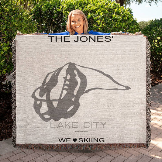 PERSONALIZED LAKE CITY, COLORADO WOVEN BLANKET - Powderaddicts