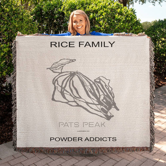 PERSONALIZED PATS PEAK, NEW HAMPSHIRE WOVEN BLANKET