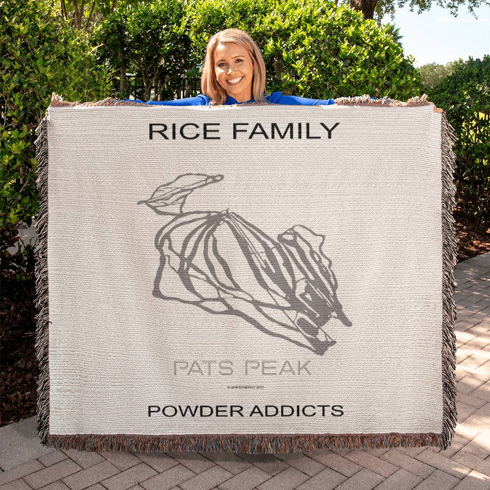 PERSONALIZED PATS PEAK, NEW HAMPSHIRE WOVEN BLANKET