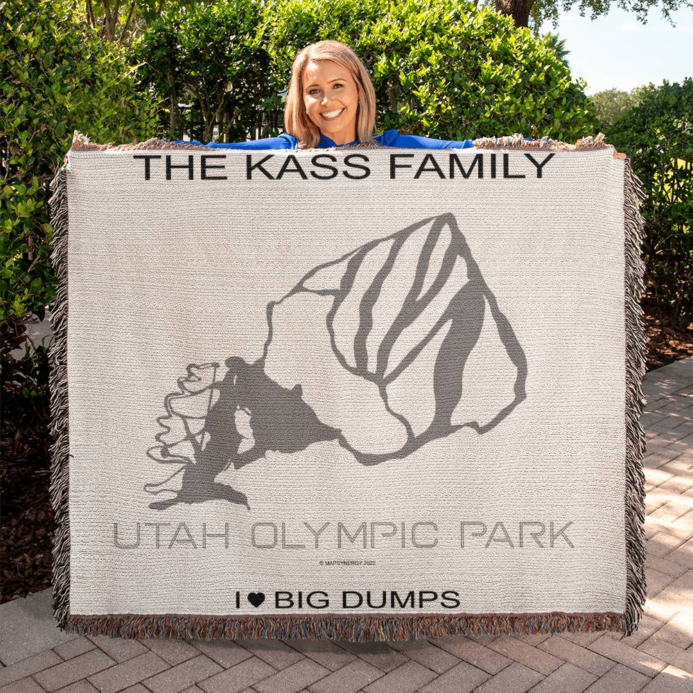 PERSONALIZED UTAH OLYMPIC PARK, UTAH WOVEN BLANKET