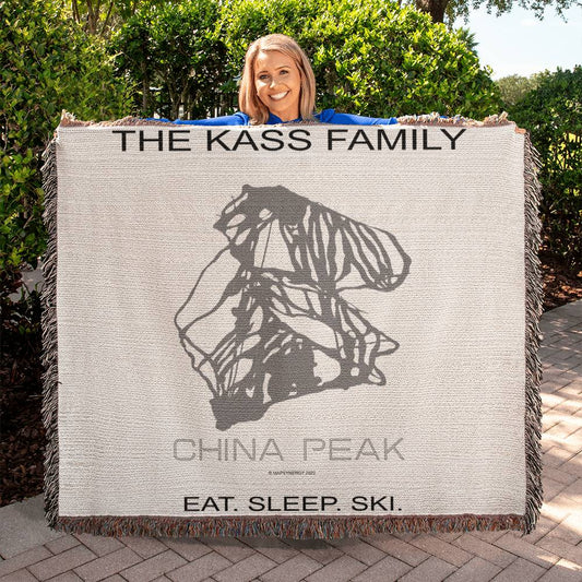 PERSONALIZED China Peak, California WOVEN BLANKET