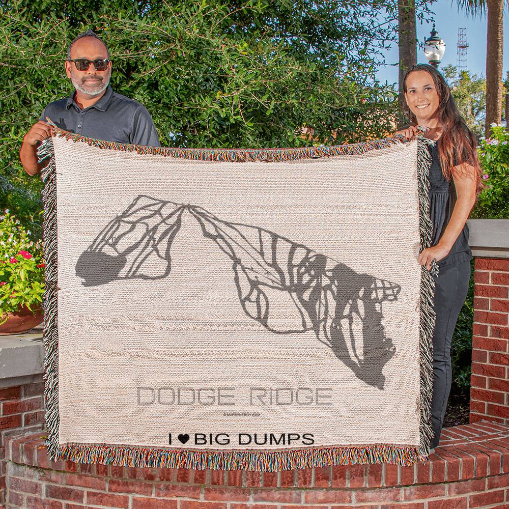PERSONALIZED Dodge Ridge, California WOVEN BLANKET