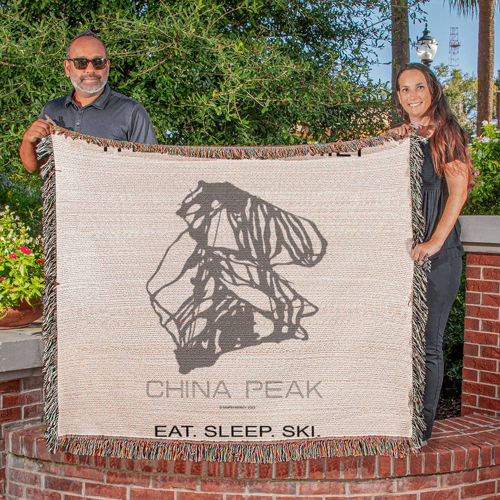 PERSONALIZED China Peak, California WOVEN BLANKET